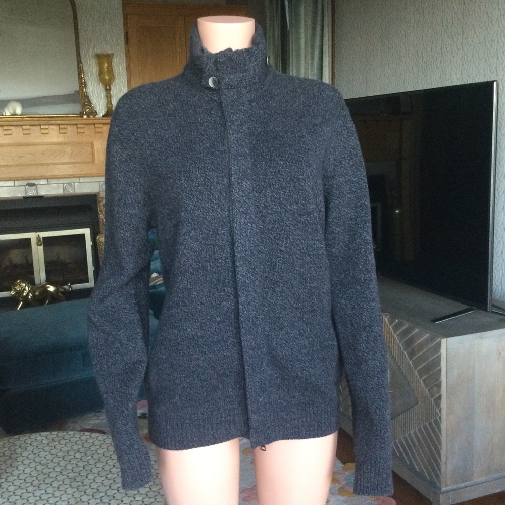 Hackett London Merino Cashmere Zip Cardigan L - Picture 2 of 6